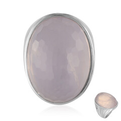 Anello in argento con Quarzo Rosa