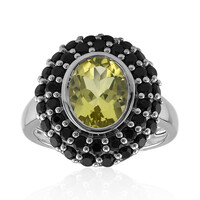 Anello in argento con Quarzo Ouro Verde