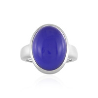 Anello in argento con Calcedonio Blu