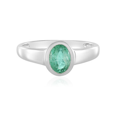 Anello in argento con Smeraldo Colombiano