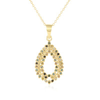 Collana in argento con Diamante Blu I3