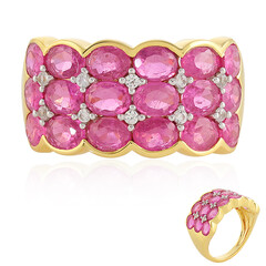 Anello in argento con Zaffiro Rosa del Madagascar