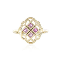 Anello in oro con Zaffiro Ceylon Rosa