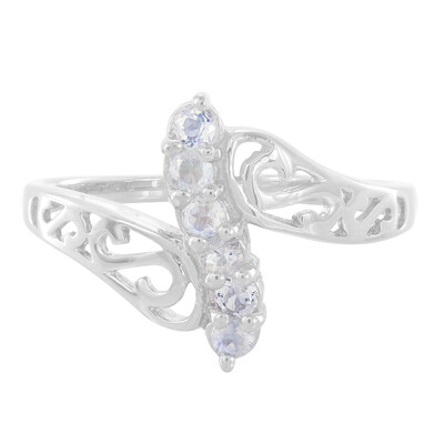 Anello in argento con Pietra di Luna Arcobaleno
