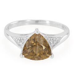 Anello in argento con Quarzo Champagne