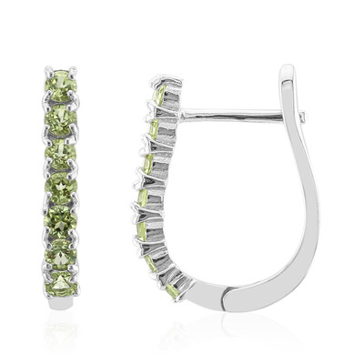 Orecchini in argento con Peridoto della Birmania