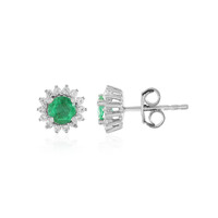 Orecchini in argento con Smeraldo Colombiano