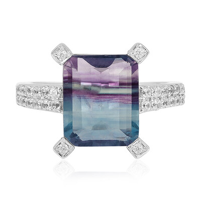 Anello in argento con Fluorite