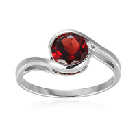 Anello in argento con Granato Mozambico