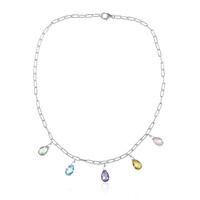 Collana in argento con Quarzo Rosa
