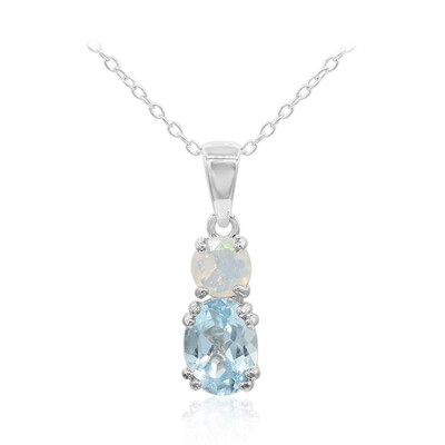 Collana in argento con Topazio Blu Cielo