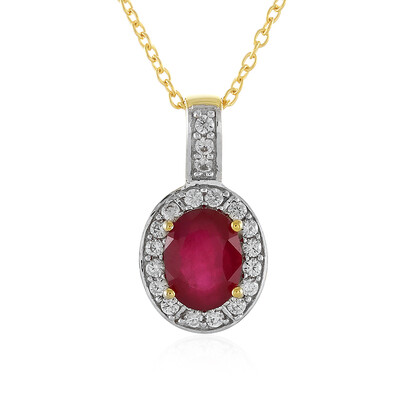 Collana in argento con Rubino del Madagascar