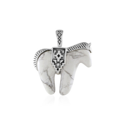 Ciondolo in argento con Howlite (Desert Chic)