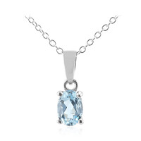 Collana in argento con Topazio Blu Cielo
