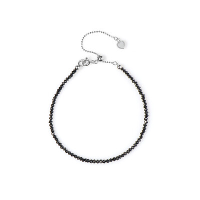 Bracciale in argento con Diamante Nero (Adela Silber)