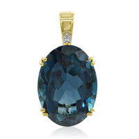 Ciondolo in oro con Topazio Blu Londra (Tenner Diniz)