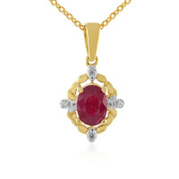 Collana in argento con Rubino del Madagascar