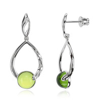 Orecchini in argento con Ambra Verde Colombiana