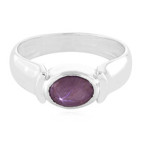 Anello in argento con Rubino Stellato Channapatna