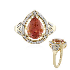 Anello in oro con Tormalina Pesca (D'vyere)