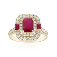 Anello in oro con Rubino Mozambico AAA (CIRARI)