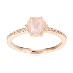 Anello in argento con Quarzo Rosa