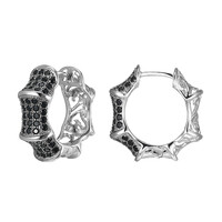 Orecchini in argento con Spinello Nero