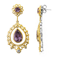 Orecchini in argento con Ametista Rose de France (Dallas Prince Designs)