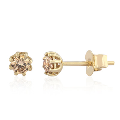 Orecchini in oro con Diamante Champagne I2 (de Melo)