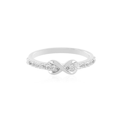 Anello in argento con Topazio Bianco
