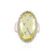 Anello in argento con Quarzo Limone