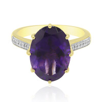 Anello in oro con Ametista Zambiana