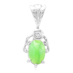 Ciondolo in argento con Crisoprasio Imperiale