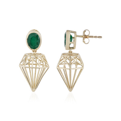 Orecchini in oro con Smeraldo Brasiliano (Ornaments by de Melo)