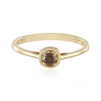 Anello in oro con Diamante Champagne I2