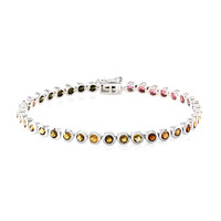Bracciale in argento con Tormalina Verde