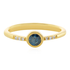 Anello in argento con Diamante Blu I3