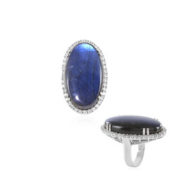 Anello in argento con Labradorite