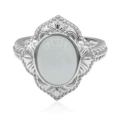 Anello in argento con Calcedonio Acqua