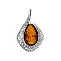 Ciondolo in argento con Ambra Baltica