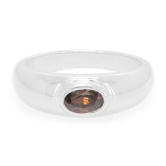 Anello in argento con Zircone Cioccolato
