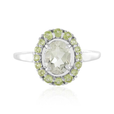 Anello in argento con Ametista Verde