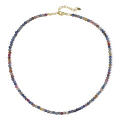 Collana in argento con Zaffiro Fancy