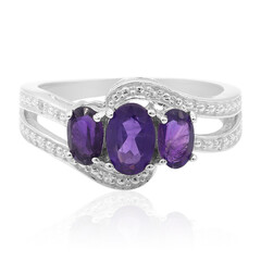Anello in argento con Ametista Zambiana