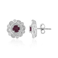 Orecchini in argento con Rodolite