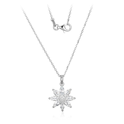 Collana in argento con Topazio Bianco