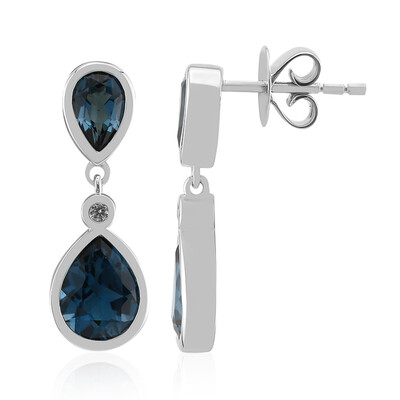 Orecchini in argento con Topazio Blu Londra (Pallanova)