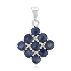 Ciondolo in argento con Zaffiro Blu