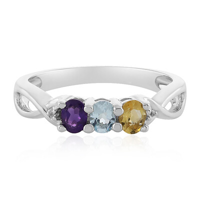 Anello in argento con Topazio Blu Cielo