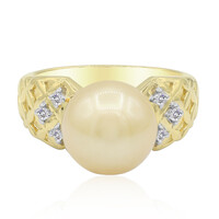 Anello in oro con Perla Dorata dei Mari del Sud (TPC)